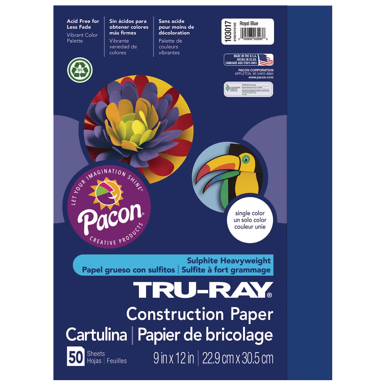 Pacon® Tru-Ray® 9" x 12" Construction Paper, 50 Sheets